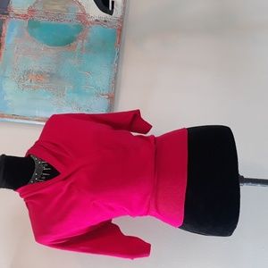 Vintage Fine Feathers/ Pink Cardigan Sweater/ Short Sleeve